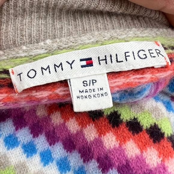 Tommy Hilfiger Wool Multi Color Turtleneck Knit Sweater - Picture 3 of 7